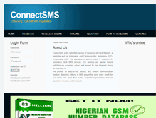 Tablet Screenshot of connectsms.com